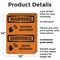 Signmission Rotating Equipment With Symbol Bilingual OSHA Warning Sign, Plastic, 10in W x 14in L, 2PK OS-2PACK-WS-P-1014-L-12829 - alternate 5